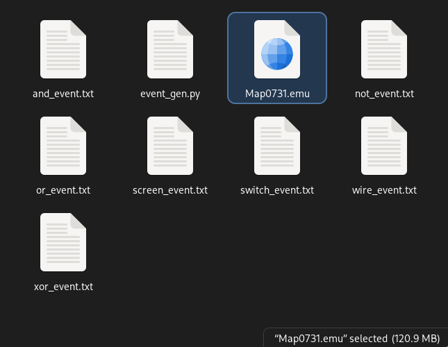 An image of various files, including text files and a Python script; one file is selected, and it has a size of 120.9MB.
